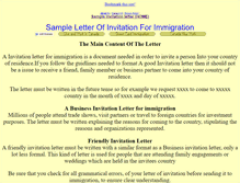 Tablet Screenshot of invitationletter.net